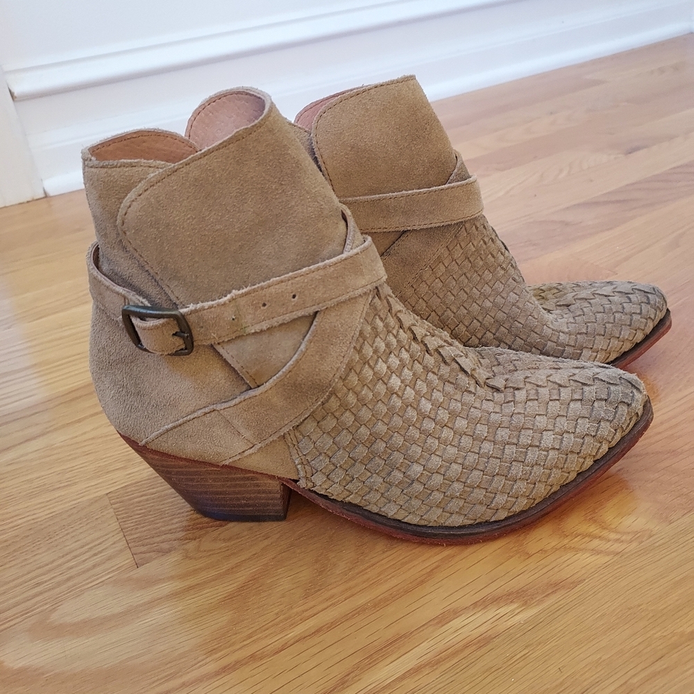 Free People Ventura Woven Suede Leather Ankle Boot Size 36 (US 5.5)